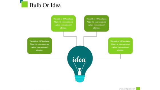Bulb Or Idea Ppt PowerPoint Presentation Show Display