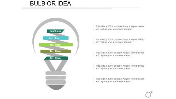 Bulb Or Idea Ppt PowerPoint Presentation Show Example File