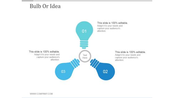 Bulb Or Idea Ppt PowerPoint Presentation Show