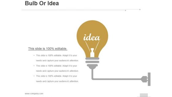 Bulb Or Idea Ppt PowerPoint Presentation Slide Download