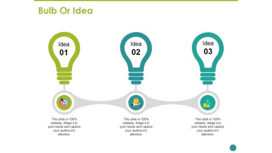 Bulb Or Idea Ppt PowerPoint Presentation Slides Infographics