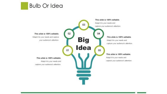 Bulb Or Idea Ppt PowerPoint Presentation Summary Good