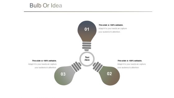 Bulb Or Idea Ppt PowerPoint Presentation Summary Master Slide