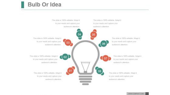 Bulb Or Idea Ppt PowerPoint Presentation Summary