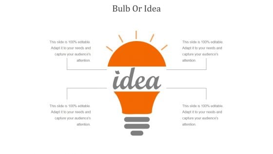Bulb Or Idea Ppt PowerPoint Presentation Template