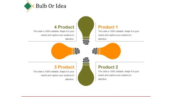 Bulb Or Idea Ppt PowerPoint Presentation Visual Aids Icon