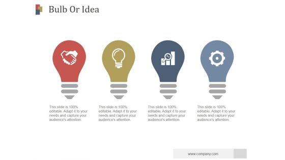 Bulb Or Idea Ppt PowerPoint Presentation Visual Aids