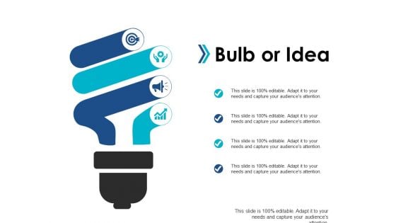 Bulb Or Idea Technology Marketing Ppt Powerpoint Presentation Infographics Example Topics