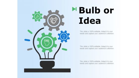 Bulb Or Idea Technology Ppt Powerpoint Presentation Infographics Graphics
