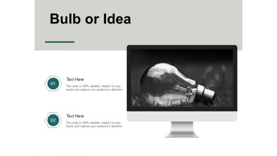 Bulb Or Idea Technology Ppt PowerPoint Presentation Outline Microsoft