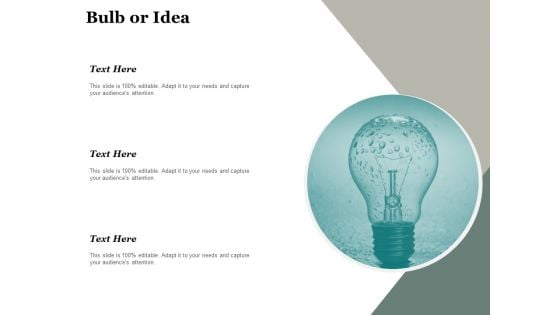 Bulb Or Idea Technology Ppt PowerPoint Presentation Professional Slide Download