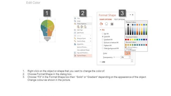 Bulb Puzzle Design With Business Icons Powerpoint Slides