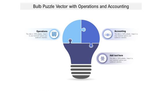 Bulb Puzzle Vector With Operations And Accounting Ppt PowerPoint Presentation Infographics Elements