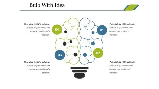 Bulb With Idea Ppt PowerPoint Presentation Infographic Template Background Images