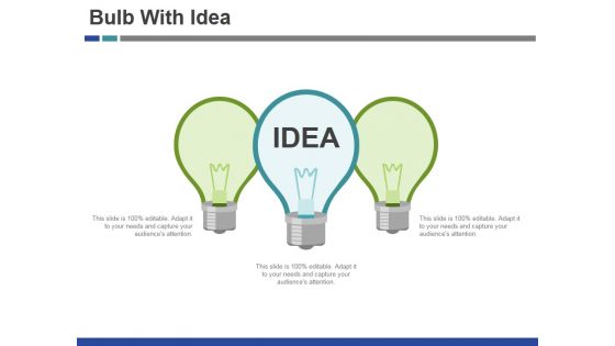 Bulb With Idea Ppt PowerPoint Presentation Slides Themes