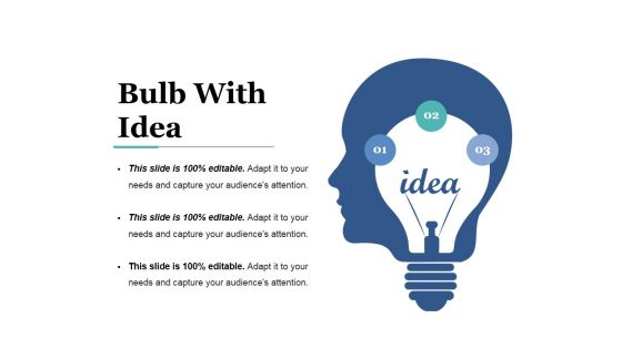 Bulb With Idea Ppt PowerPoint Presentation Summary Background Images