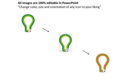 Bulb With Multiple Icons Of Green Energy Powerpoint Template