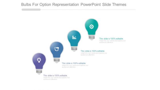 Bulbs For Option Representation Powerpoint Slide Themes