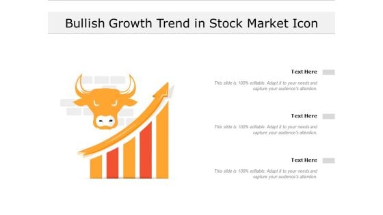 Bullish Growth Trend In Stock Market Icon Ppt PowerPoint Presentation File Infographic Template PDF