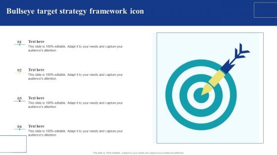 Bullseye Target Strategy Framework Icon Graphics PDF