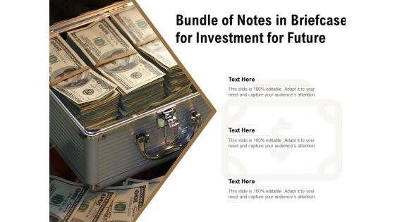 Bundle Of Notes In Briefcase For Investment For Future Ppt PowerPoint Presentation File Infographics PDF