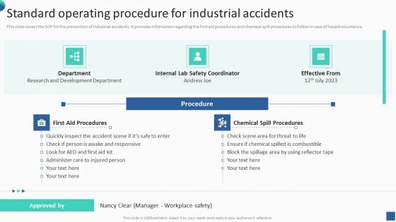 Bundle Of SOP Templates Standard Operating Procedure For Industrial Accidents Rules PDF