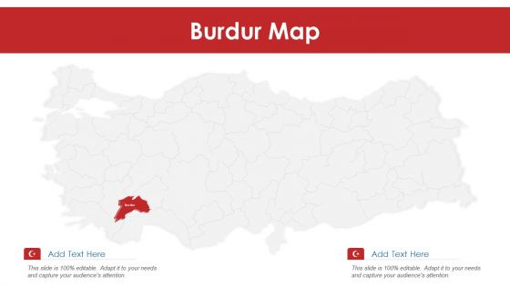 Burdur Map PowerPoint Presentation PPT Template PDF