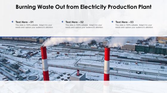 Burning Waste Out From Electricity Production Plant Ppt PowerPoint Presentation File Infographics PDF