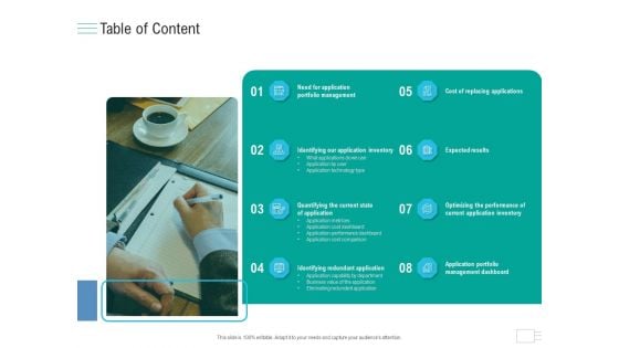 Business API Management Table Of Content Ppt Layouts Shapes PDF