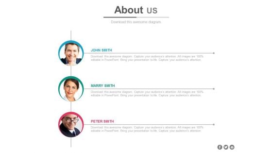 Business About Us Profile Details Powerpoint Slides