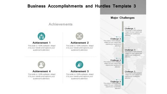 Business Accomplishments And Hurdles Achievements Ppt PowerPoint Presentation Slides Vector