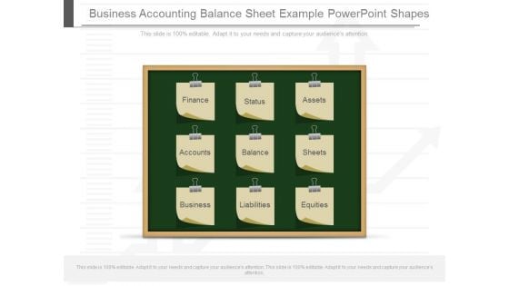 Business Accounting Balance Sheet Example Powerpoint Shapes