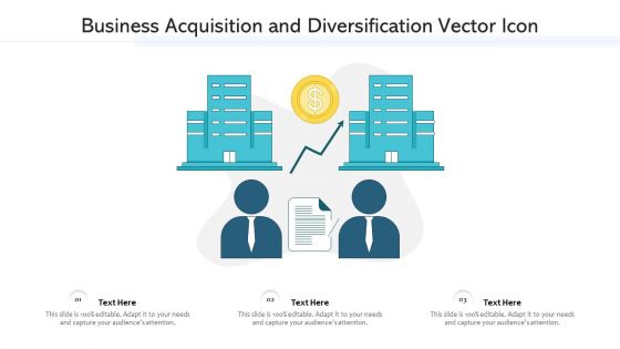 Business Acquisition And Diversification Vector Icon Ppt PowerPoint Presentation File Objects PDF