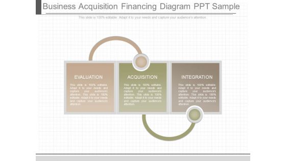 Business Acquisition Financing Diagram Ppt Sample