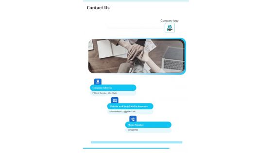 Business Acquisition Proposal Contact Us One Pager Sample Example Document Business Acquisition Proposal Contact Us One Pager Sample Example Document