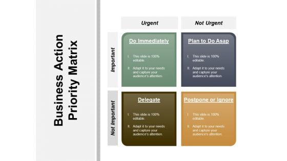 Business Action Priority Matrix Ppt PowerPoint Presentation Pictures Designs