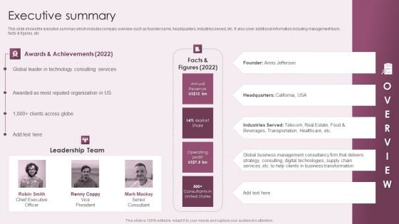 Business Advisory Solutions Company Profile Executive Summary Ppt Diagram Ppt PDF Business Advisory Solutions Company Profile Executive Summary Ppt Diagram Ppt PDF