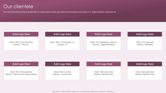 Business Advisory Solutions Company Profile Our Clientele Ppt Slides Diagrams PDF Business Advisory Solutions Company Profile Our Clientele Ppt Slides Diagrams PDF