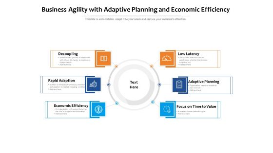 Business Agility With Adaptive Planning And Economic Efficiency Ppt PowerPoint Presentation Infographic Template Example PDF