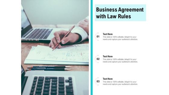 Business Agreement With Law Rules Ppt PowerPoint Presentation Gallery Slide Download PDF