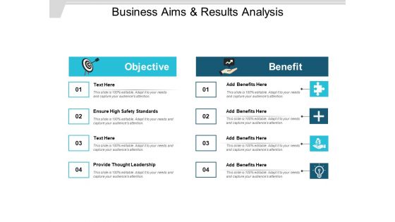 Business Aims And Results Analysis Ppt PowerPoint Presentation Gallery Format