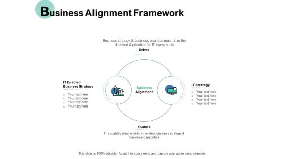 Business Alignment Framework IT Strategy Ppt PowerPoint Presentation Infographics Display