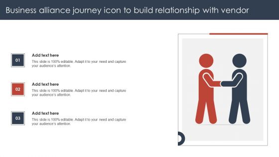 Business Alliance Journey Icon To Build Relationship With Vendor Slides PDF Business Alliance Journey Icon To Build Relationship With Vendor Slides PDF