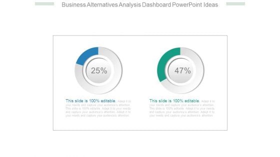 Business Alternatives Analysis Dashboard Powerpoint Ideas