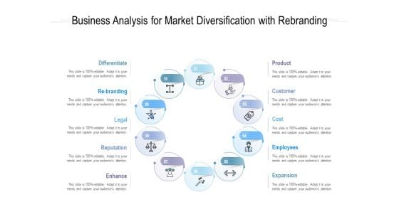 Business Analysis For Market Diversification With Rebranding Ppt PowerPoint Presentation Gallery Graphics