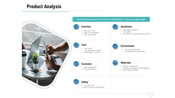 Business Analysis Of New Products Product Analysis Ppt Icon Background Designs PDF