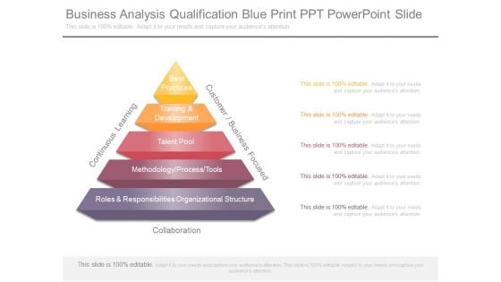 Business Analysis Qualification Blue Print Ppt Powerpoint Slide