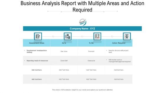 Business Analysis Report With Multiple Areas And Action Required Ppt PowerPoint Presentation Layouts Elements PDF Business Analysis Report With Multiple Areas And Action Required Ppt PowerPoint Presentation Layouts Elements PDF