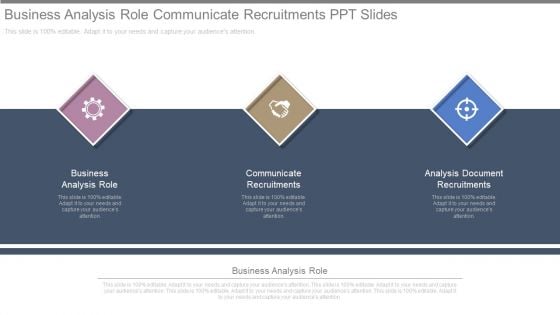 Business Analysis Role Communicate Recruitments Ppt Slides