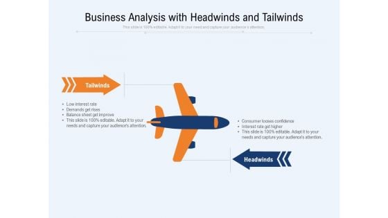 Business Analysis With Headwinds And Tailwinds Ppt PowerPoint Presentation Gallery Pictures PDF